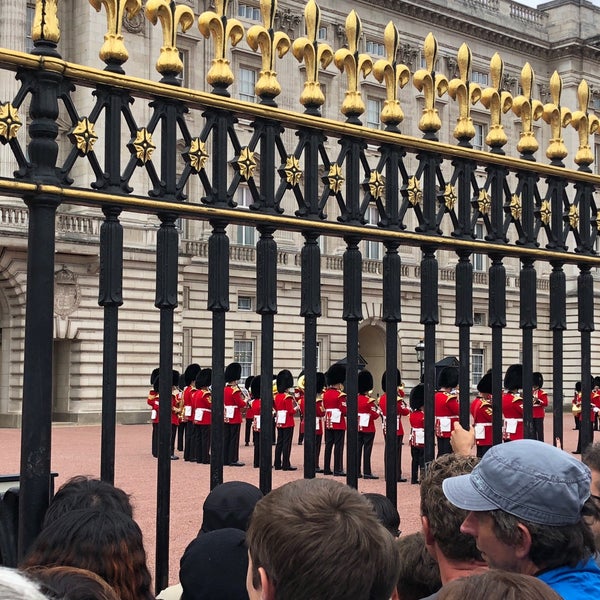 The changing of the guard takes place. The changing of the guard takes place