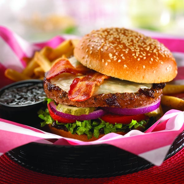 Handcrafted Burgers. With fresh beef, baked buns and bold flavors.