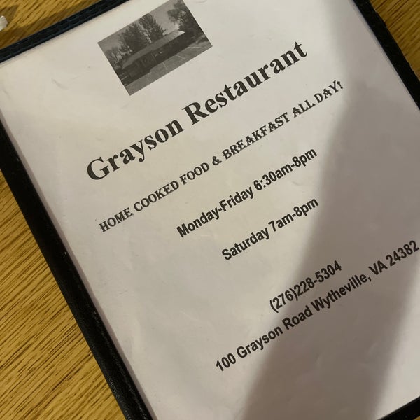 Grayson Restaurant & BBQ Wytheville, VA