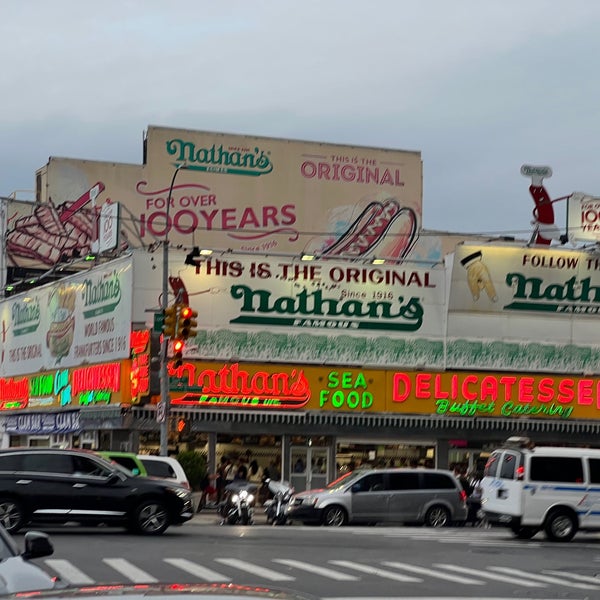 Photo taken at Nathan&#39;s Famous by Don P. on 7/2/2023