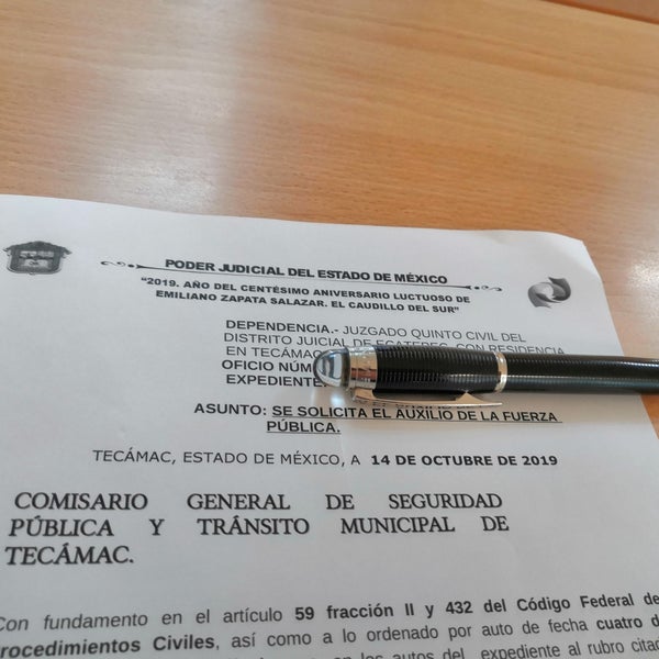 Juzgado Quinto Civil Del Distrito Judicial De Ecatepec De Morelos Con