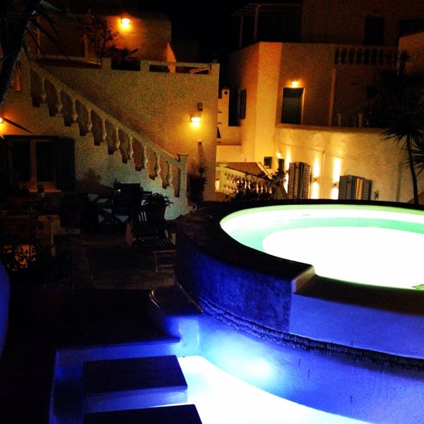 Photo taken at Carbonaki Hotel Mykonos by Elcin K. on 5/1/2014