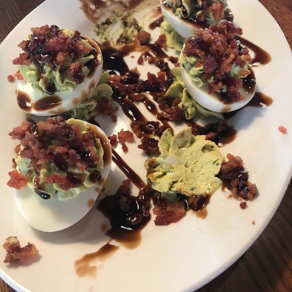 Absolutely order the Oeuf de Monde (Society Egg) for a starter & enjoy them with a Texas Peach Blossom cocktail (I substituted the tequila for bourbon) & you can't go wrong!