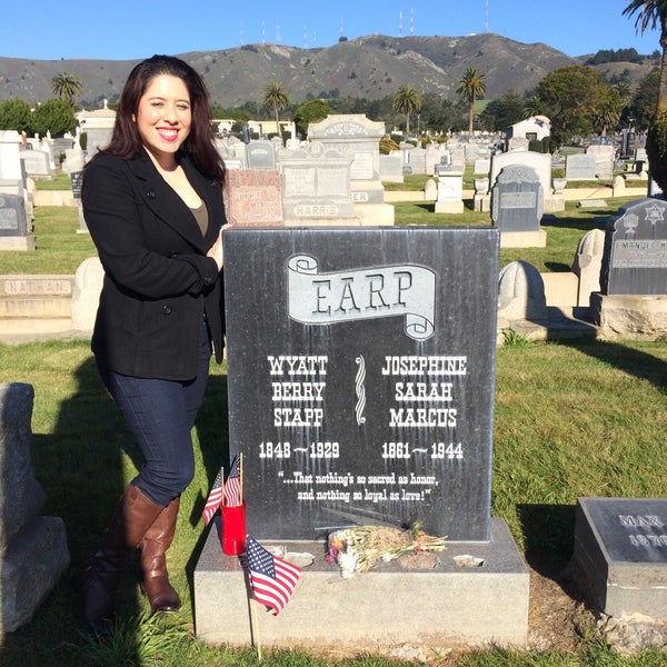 Photos at Wyatt Earp's Grave Site Cemetery in Colma