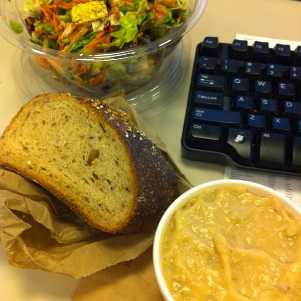 Really good soup and salad deal! Got the charleston crab, they said it was thick but this is like a paste!