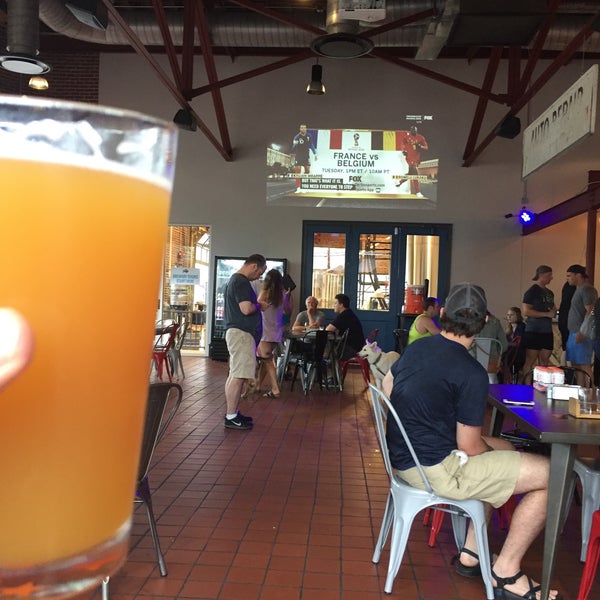Photo taken at Wild Leap Brew Co. by Brian A. on 7/7/2018