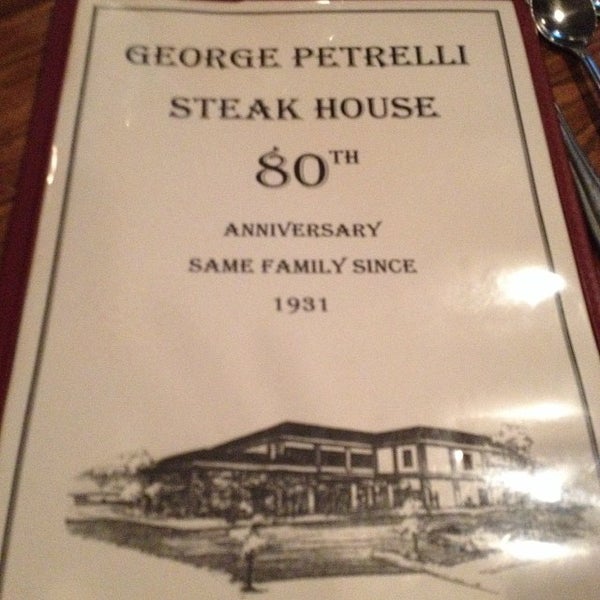 Photo taken at George Petrelli Steak House by Maggie F. on 10/1/2013