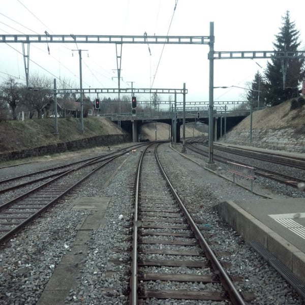 Photo taken at Gare de Palézieux by Ayan T. on 2/29/2016