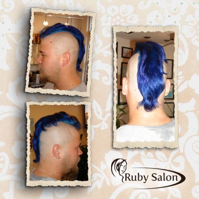 Nice Mohawk cut and color by Ruby salon.The Mohawk stands out as the epitome of bizarre and unique haircuts.