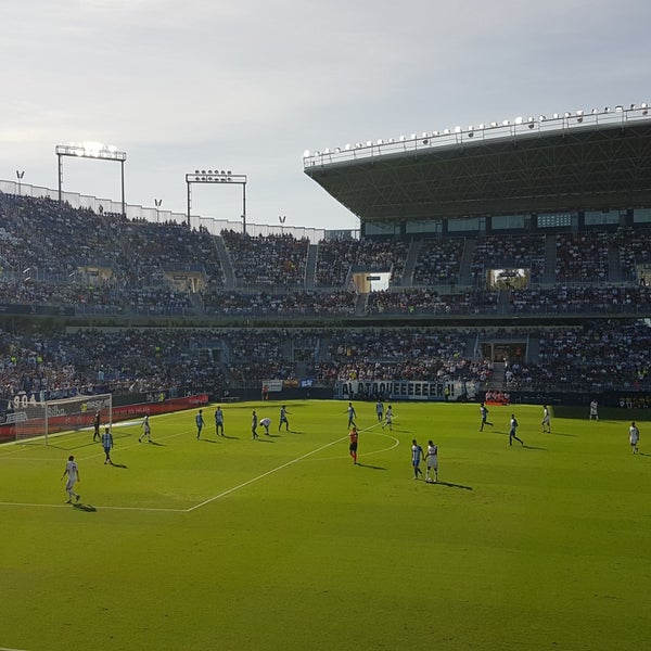 Photo taken at La Rosaleda Stadium by José M. on 10/12/2018