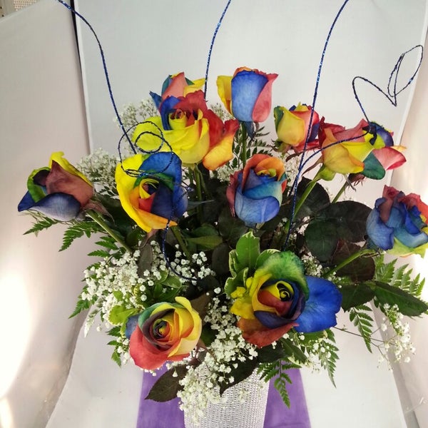 Check out tnhe tye dye roses at Central Florist ! Www. Centralfloristofalbany. Com