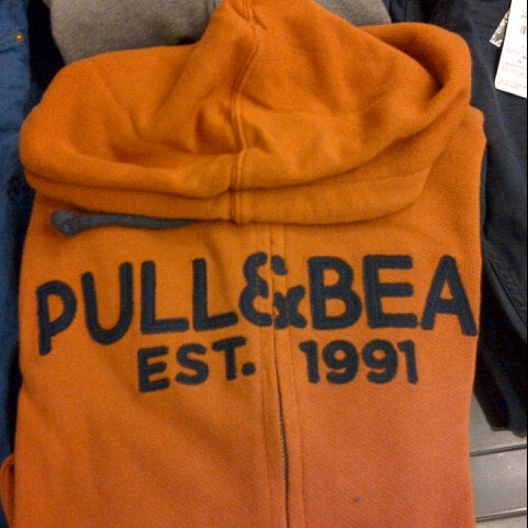 Hoodie pull and bear kuning top