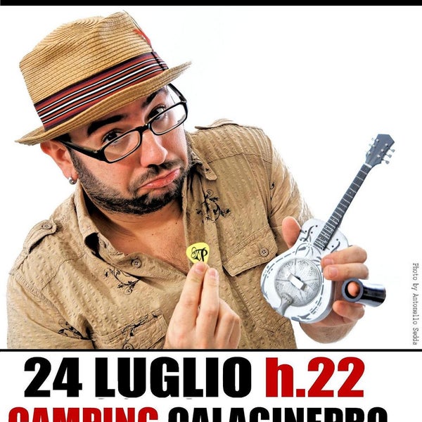 Live blues music at our campsite on July 24 at 10:00 pm: a big heart, a young boy, Francesco Piu!!!