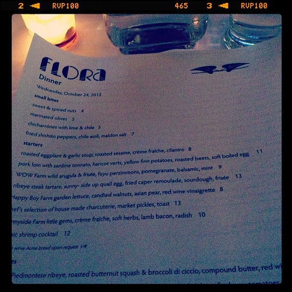 Photo taken at Flora Restaurant &amp; Bar by Kouros M. on 10/25/2012