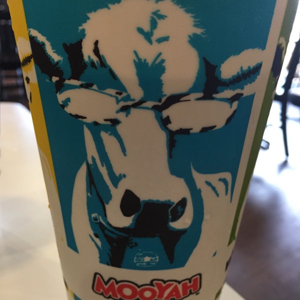 Photo taken at MOOYAH Burgers, Fries &amp; Shakes by Victoria S. on 6/23/2015