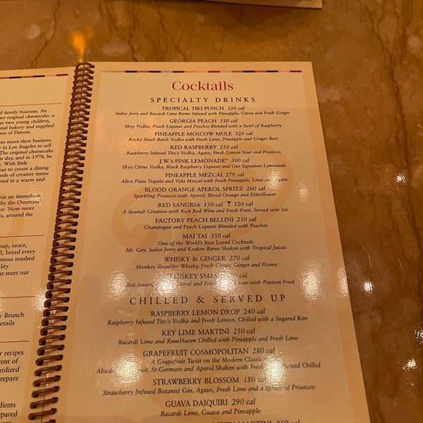 The Cheesecake Factory 114 tips