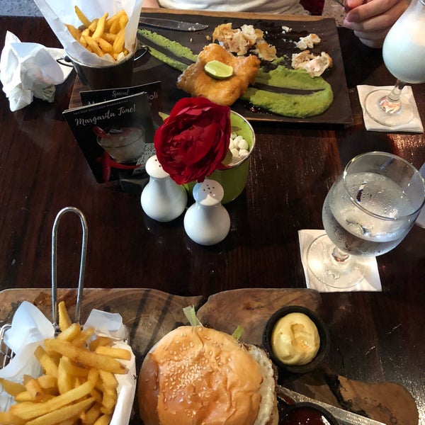 fish and chips and beef burger