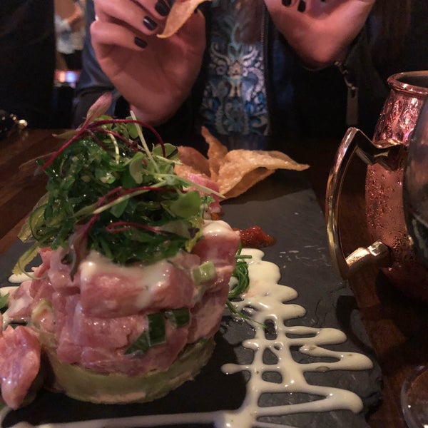 Small plates, for the win. I was unsure I’d be content with two plates but they were filling. The tuna tower (pictured) is incredible. If you’re undecided, get that.