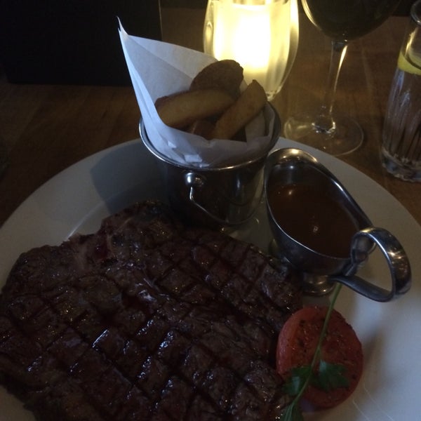 Very good T-bone steak, eve if not so massive as I was supposing. Fairly expensive.