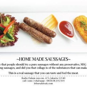 Experience our home made saussages... and feel the difference...