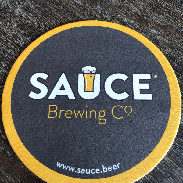 Photo taken at Sauce Brewing Co by Haley L. on 4/22/2018