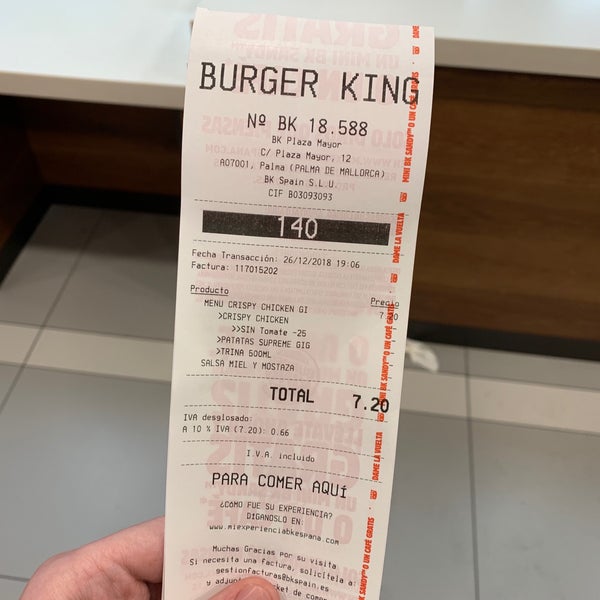 Photos At Burger King Fast Food Restaurant In Palma