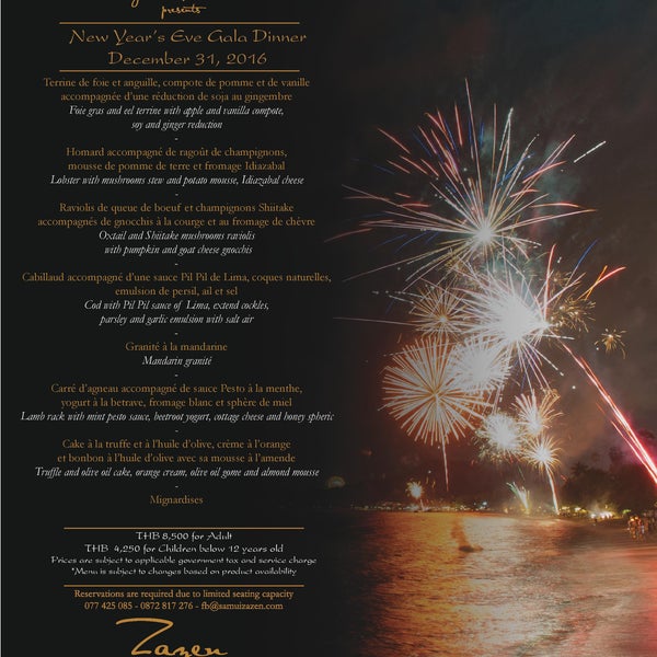 Be part of the extraordinary and renowned Zazen New Year’s Eve Gala Dinner that has it all, hip cocktails, sophisticated wines, amazing dining, entertaining shows and of course, great fun.