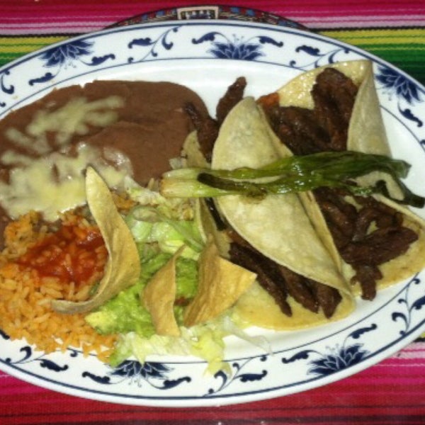 SPECIAL LUNCH:* Taquitos Rancheros* Shrimp Rice* Carne Pastor W/ One Frozen Lime Margarita or Soda $ 10.95