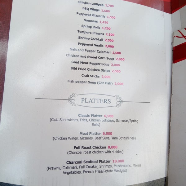 The Charcoal Grill Restaurant & Coffee Lounge Restaurant in Abuja