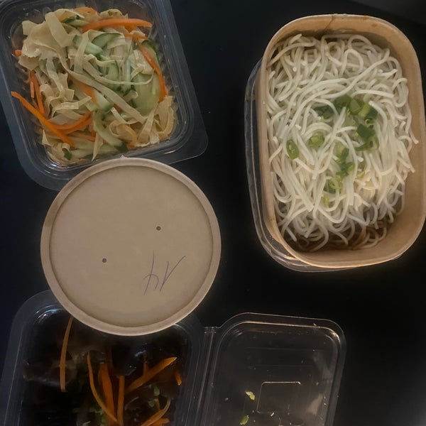 Takeout rec from a local native! Tofu skin salad, mushroom salad, tofu veggie soup, spicy noodle side
