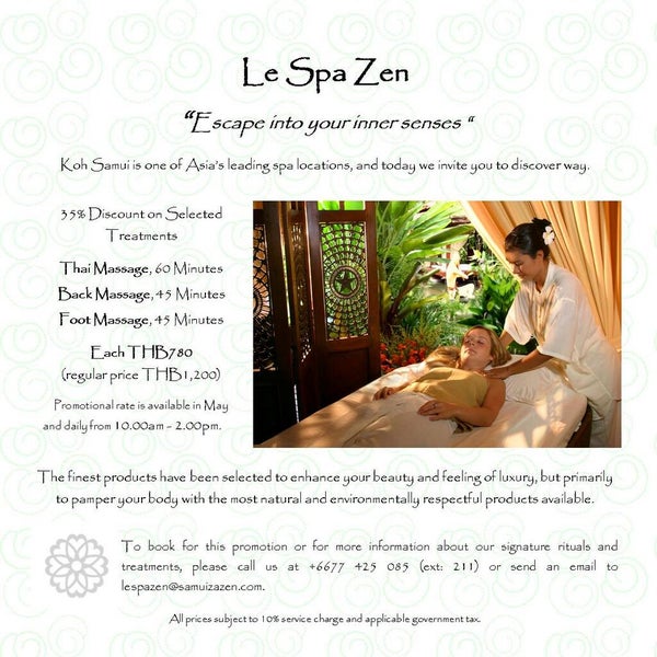 Happy Hour—Buy 1 Get 1 FreeOnly at Le Spa Zen and only in July!