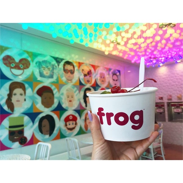 Photo taken at Frog Frozen Yogurt Bar by Tam V. on 2/6/2015