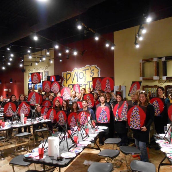 Having fun at Pinot's Palette in the turf valley towne square. Upscale Paint night out.