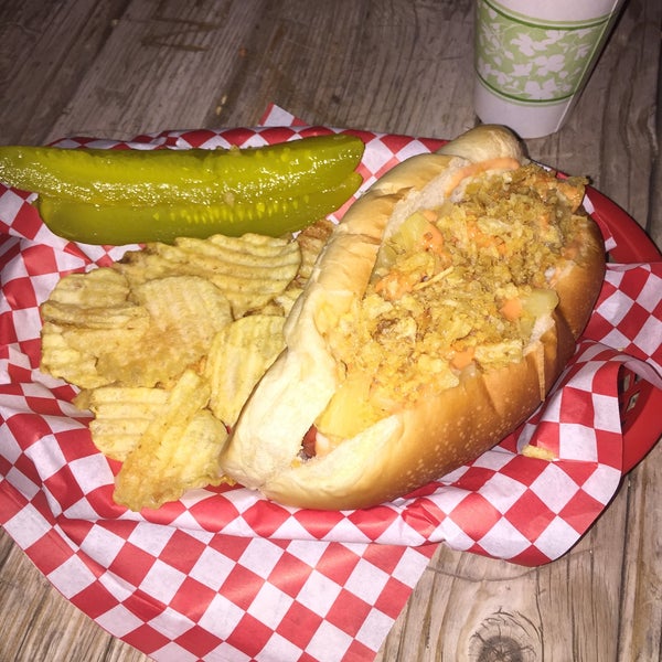 Photo taken at Simon&#39;s Hot Dogs by Melissa V. on 3/18/2015