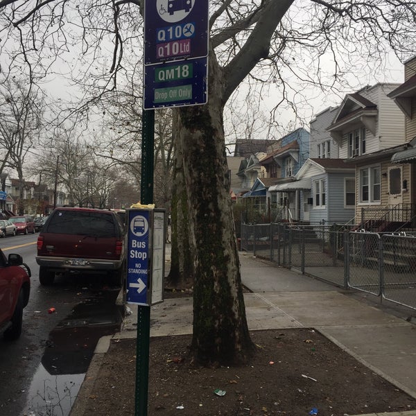 MTA Bus Stop Lefferts Blvd & Liberty Avenue (Q10/Q10LTD/QM18) Bus