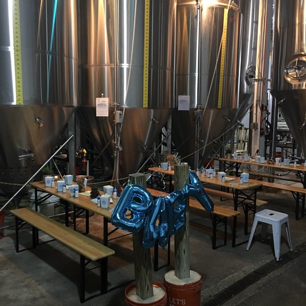 Photo taken at Half Full Brewery by Alina G. on 2/3/2018