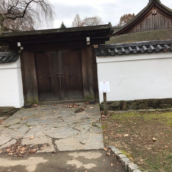 Photo taken at Shofuso Japanese House and Garden by Celso O. on 11/28/2018