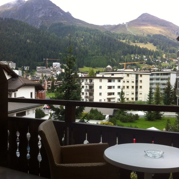 Photo taken at Arabella Hotel Waldhuus Davos by Erin T. on 9/5/2014