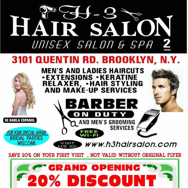 Photos At H 3 Hair Salon Salon Barbershop In Marine Park