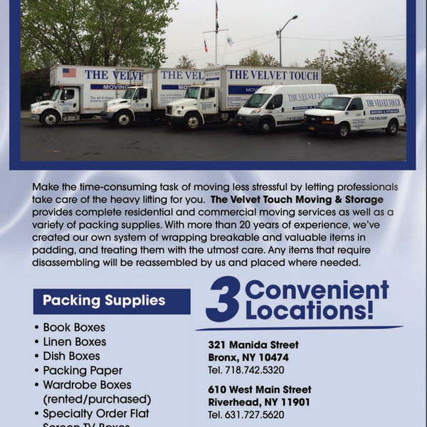 Photos At The Velvet Touch Moving Storage Port Washington Ny