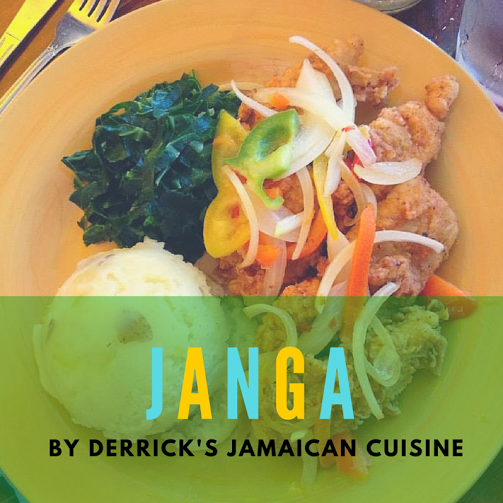 Photo taken at Janga by Derrick&#39;s Jamaican Cuisine by Yext Y. on 2/1/2017