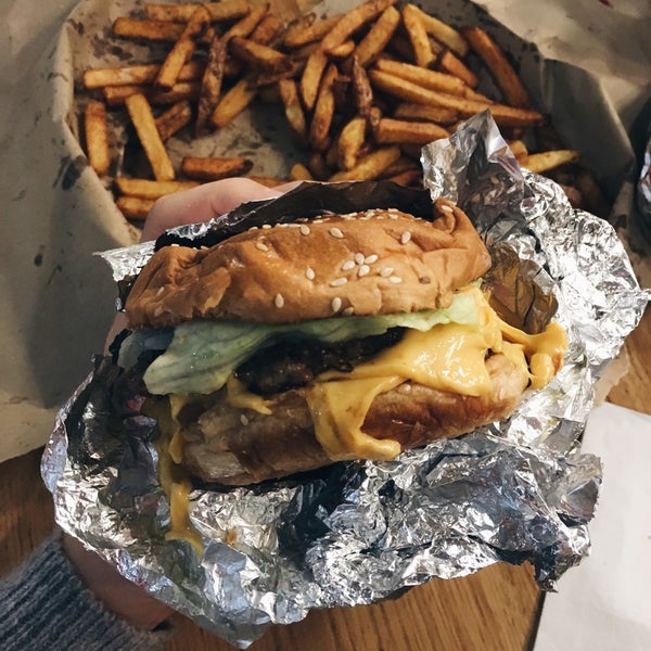 One of my favourite burgers... so dirty yet so good! Love the fries too – chip shop chips meets American fries.
