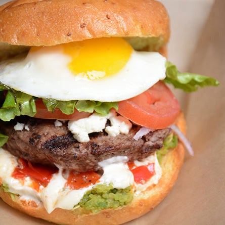 We feel pretty blissed out after eating the Habanero Burger with assorted chiles, garlic mayo and queso fresco. And what the hell--add a fried egg for extra gooey goodness.