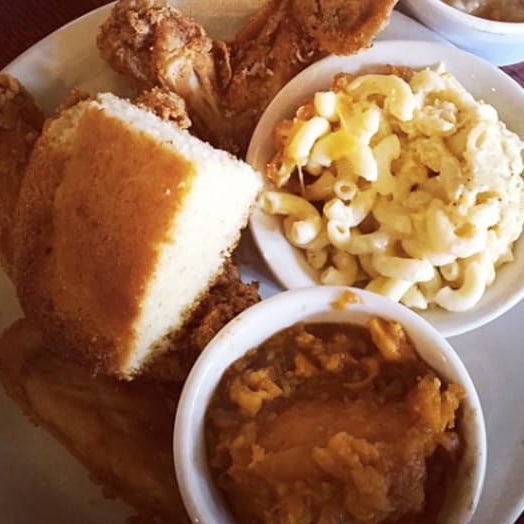 The fried chicken at this St. Louis soul food spot is great, but the baked mac and cheese is the unsung hero.