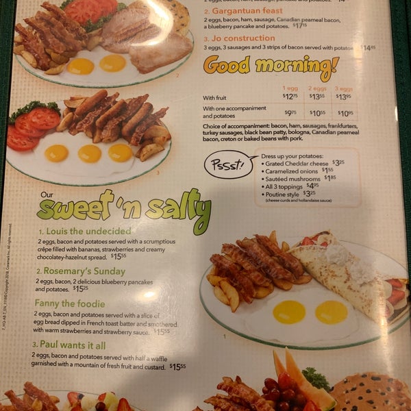 Coras menu deals