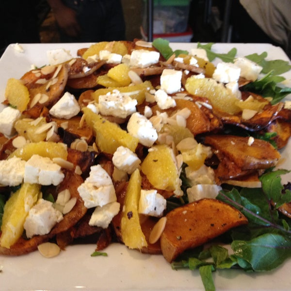 try the roast butternut, cinamon, orange and almond flake salad