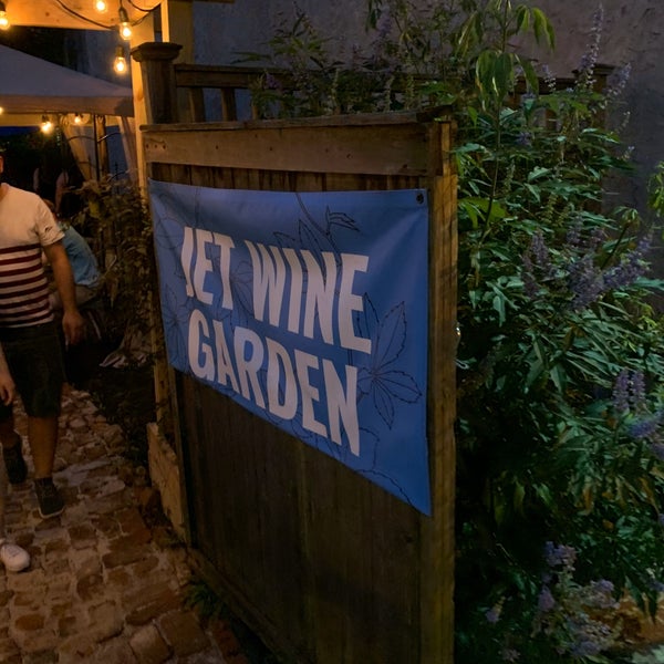 Next to Jet Wine Bar but standalone wine garden with different hours