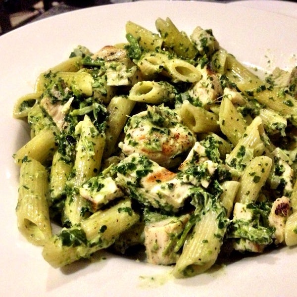 Trattoria Inwood-Calamari Fritti and chicken Pene pesto #Inwood #trattoria #goodfood