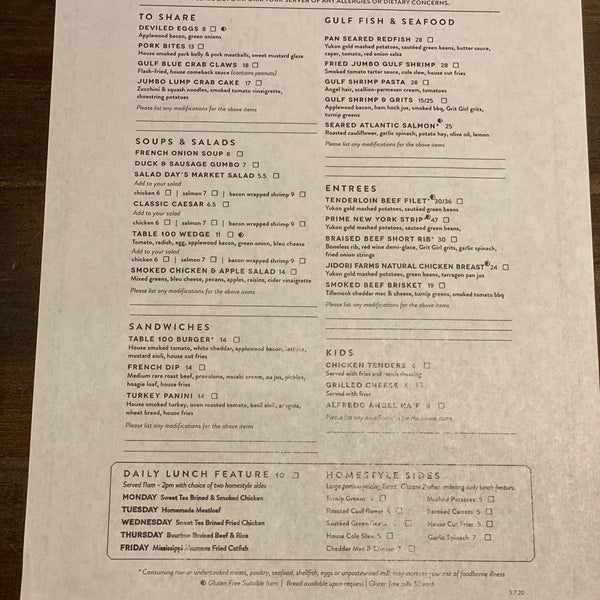 Table 100 - American Restaurant in Flowood