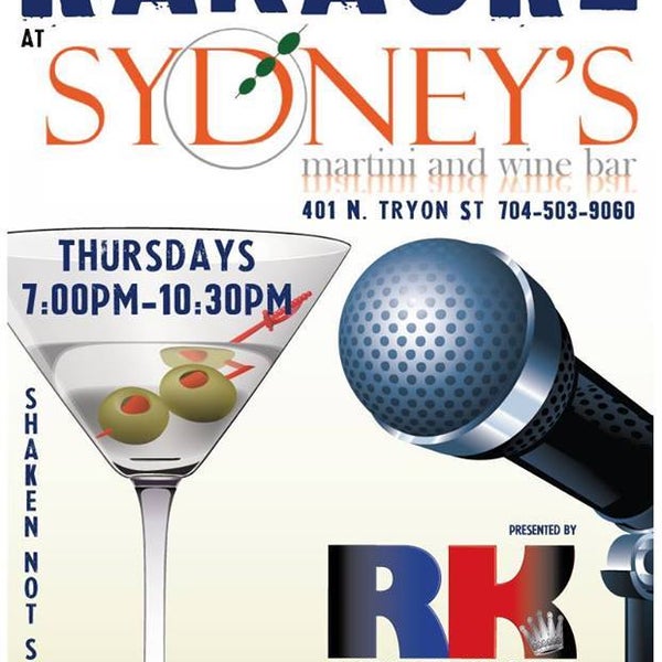 Join us every Thursday for live karaoke hosted by R.K. Entertainment!